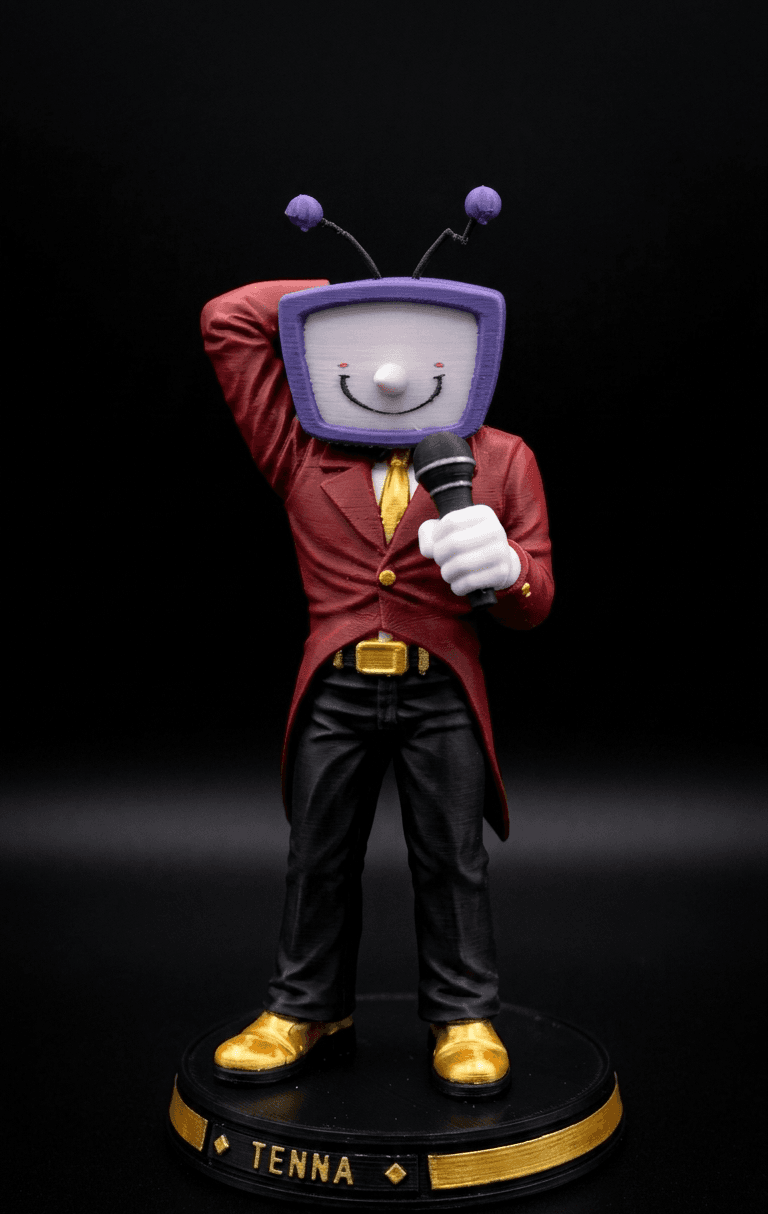 Figurine Tenna - Deltarune, vue 2 — impression 3D, La Cale aux Trésors