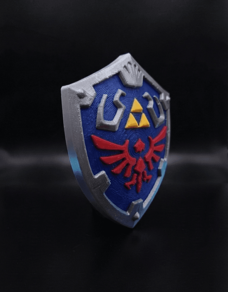 Aimant Bouclier Hylia (Zelda), vue 3 — impression 3D, La Cale aux Trésors