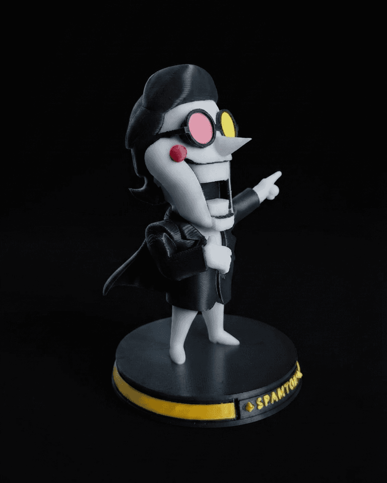 Figurine Spamton G. Spamton – Deltarune, vue 2 — impression 3D, La Cale aux Trésors