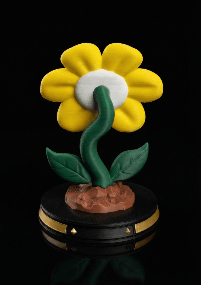 Figurine Flowey – Undertale 🌻, vue 2 — impression 3D, La Cale aux Trésors