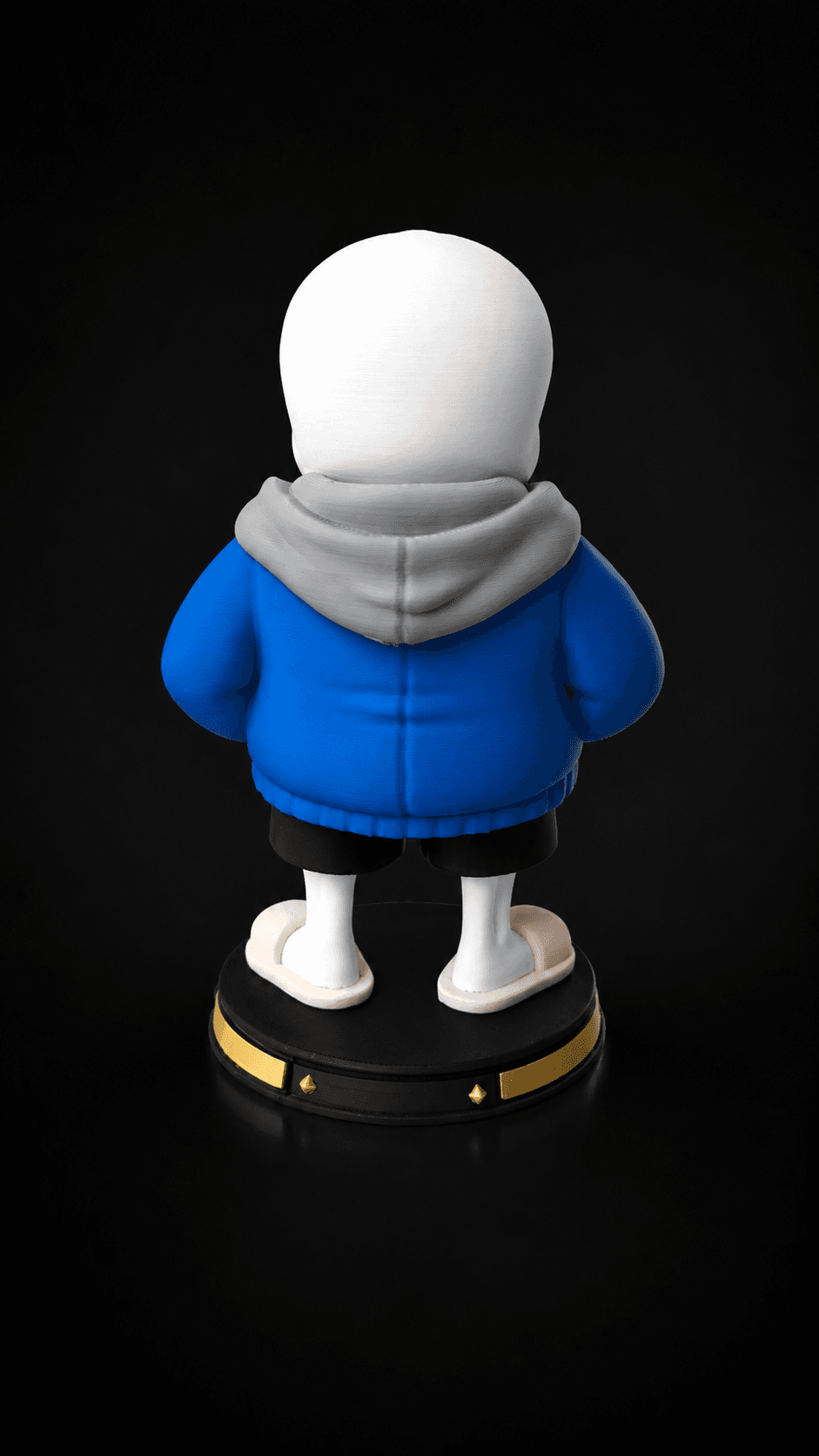 Figurine Sans - Undertale/Deltarune 💀, vue 3 — impression 3D, La Cale aux Trésors