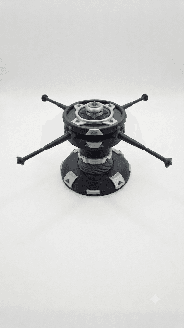 Figurine Ancre Obsidienne Rotative — impression 3D, La Cale aux Trésors